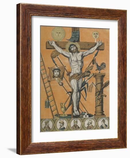 Jésus Christ en croix-null-Framed Giclee Print