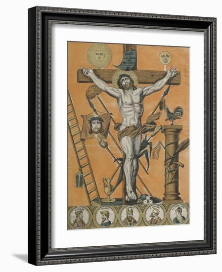 Jésus Christ en croix-null-Framed Giclee Print