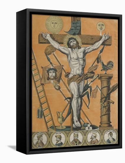 Jésus Christ en croix-null-Framed Premier Image Canvas