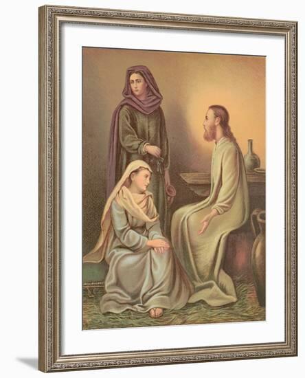 Jesus Christ in the House of Martha and Mary-null-Framed Giclee Print
