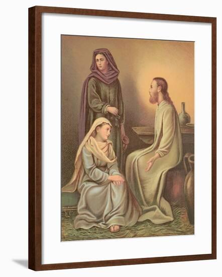 Jesus Christ in the House of Martha and Mary-null-Framed Giclee Print