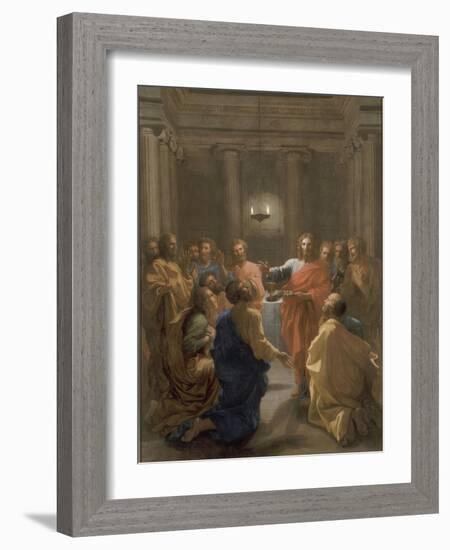 Jésus-Christ instituant l'Eucharistie-Nicolas Poussin-Framed Giclee Print