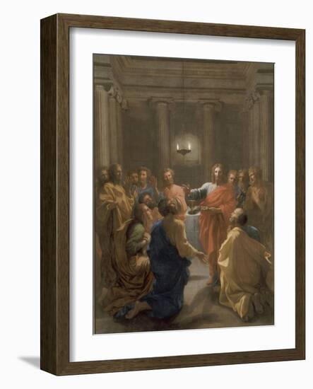 Jésus-Christ instituant l'Eucharistie-Nicolas Poussin-Framed Giclee Print