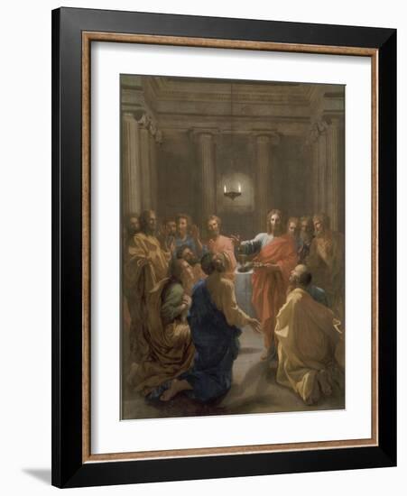 Jésus-Christ instituant l'Eucharistie-Nicolas Poussin-Framed Giclee Print