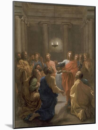 Jésus-Christ instituant l'Eucharistie-Nicolas Poussin-Mounted Giclee Print