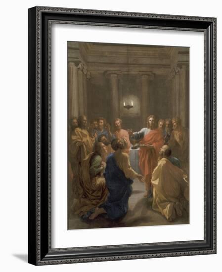 Jésus-Christ instituant l'Eucharistie-Nicolas Poussin-Framed Giclee Print