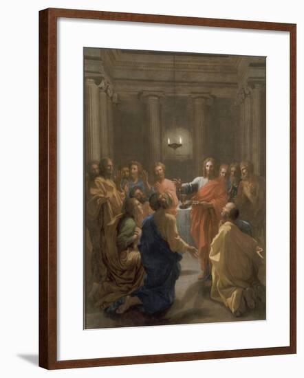 Jésus-Christ instituant l'Eucharistie-Nicolas Poussin-Framed Giclee Print