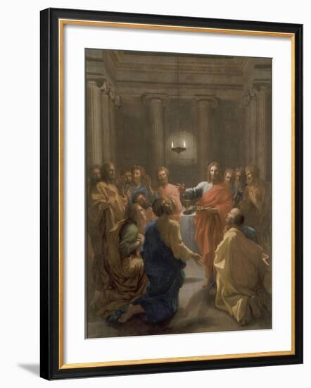 Jésus-Christ instituant l'Eucharistie-Nicolas Poussin-Framed Giclee Print