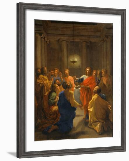 Jesus Christ Instituting the Eucharist, 1640-1641-Nicolas Poussin-Framed Giclee Print