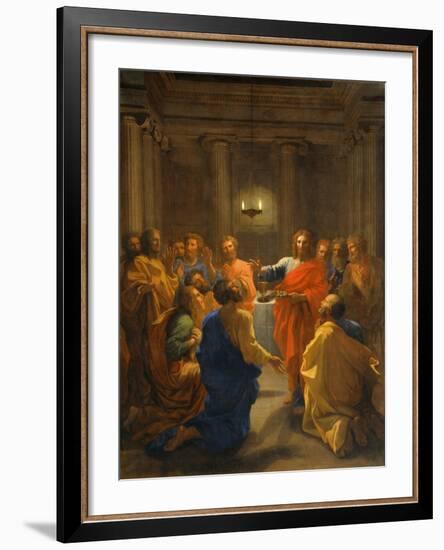 Jesus Christ Instituting the Eucharist, 1640-1641-Nicolas Poussin-Framed Giclee Print