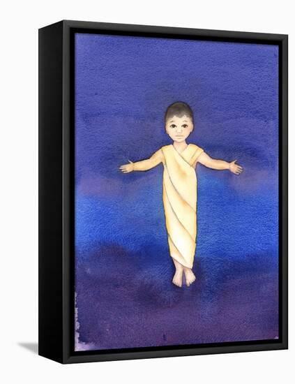 Jesus Christ is True God, Who Took on Our Human Nature, Having the Humility and Goodness to Come Am-Elizabeth Wang-Framed Premier Image Canvas