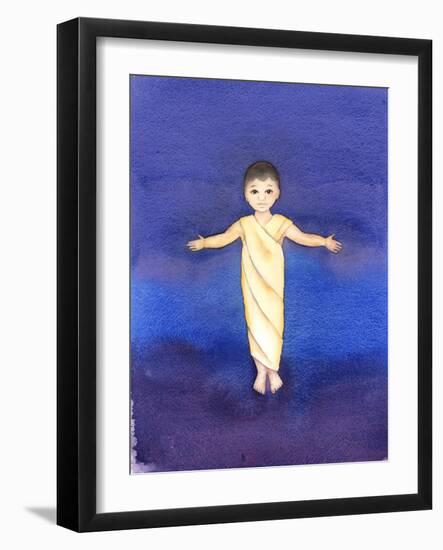 Jesus Christ is True God, Who Took on Our Human Nature, Having the Humility and Goodness to Come Am-Elizabeth Wang-Framed Giclee Print