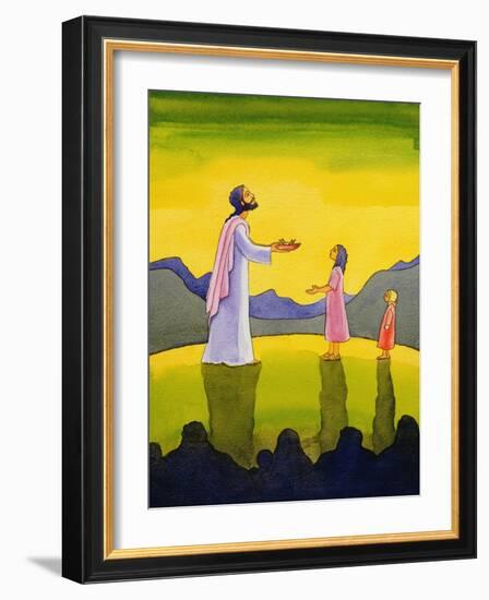 Jesus Christ Performs the Miracle of the Loaves and the Fish, 2004-Elizabeth Wang-Framed Giclee Print