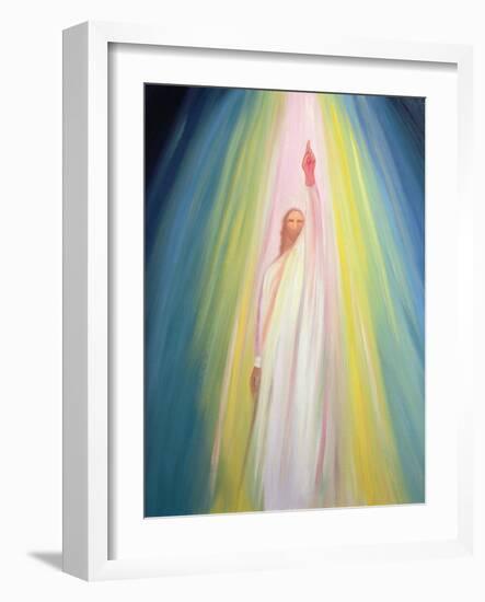 Jesus Christ Points Us to God the Father, 1995-Elizabeth Wang-Framed Premium Giclee Print