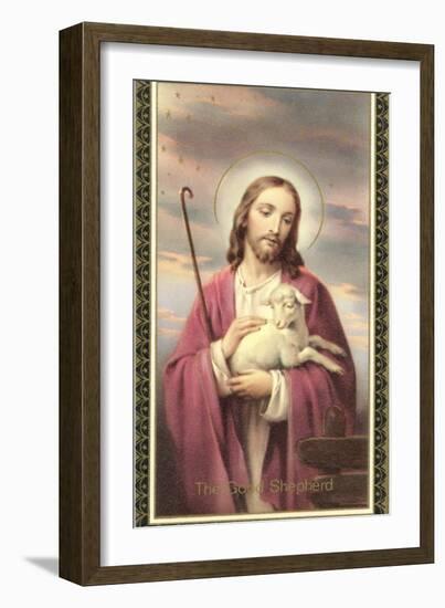 Jesus Christ with Lamb-null-Framed Art Print