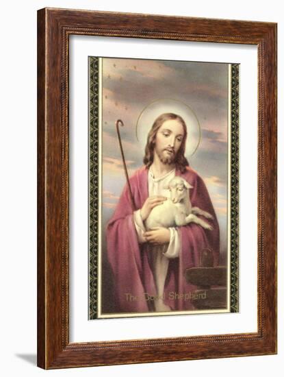 Jesus Christ with Lamb-null-Framed Art Print