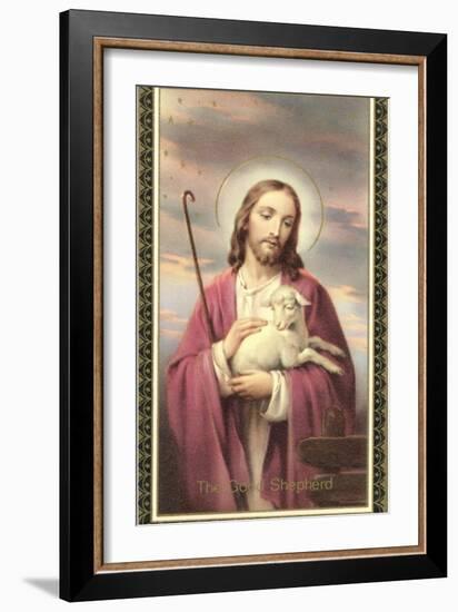 Jesus Christ with Lamb-null-Framed Art Print