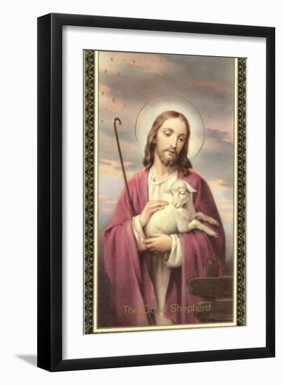 Jesus Christ with Lamb-null-Framed Art Print