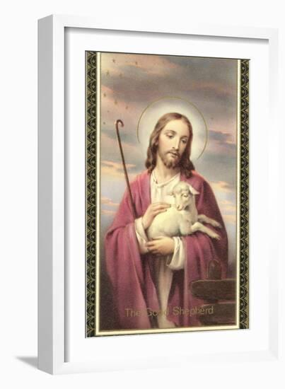 Jesus Christ with Lamb-null-Framed Art Print