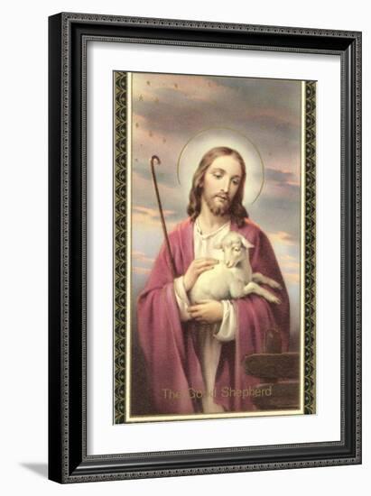 Jesus Christ with Lamb-null-Framed Art Print