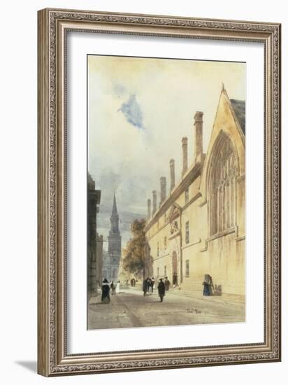 Jesus College from Thurl Street, Oxford, 1832-Thomas Shotter Boys-Framed Giclee Print