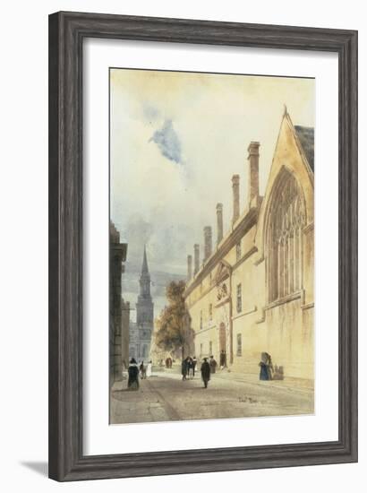 Jesus College from Thurl Street, Oxford, 1832-Thomas Shotter Boys-Framed Giclee Print