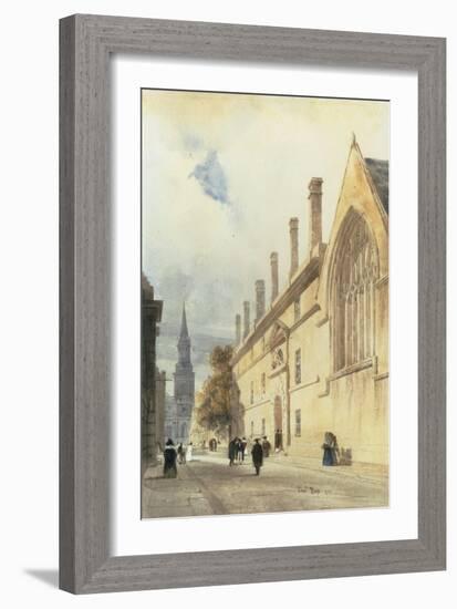 Jesus College from Thurl Street, Oxford, 1832-Thomas Shotter Boys-Framed Giclee Print