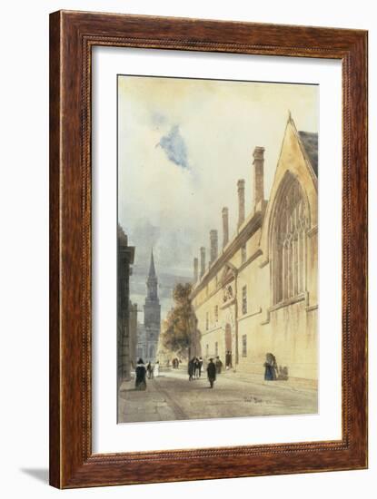 Jesus College from Thurl Street, Oxford, 1832-Thomas Shotter Boys-Framed Giclee Print