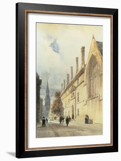 Jesus College from Thurl Street, Oxford, 1832-Thomas Shotter Boys-Framed Giclee Print