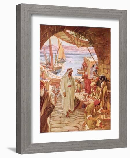 Jesus Commanding Matthew, the Publican, to Follow Him-William Brassey Hole-Framed Giclee Print