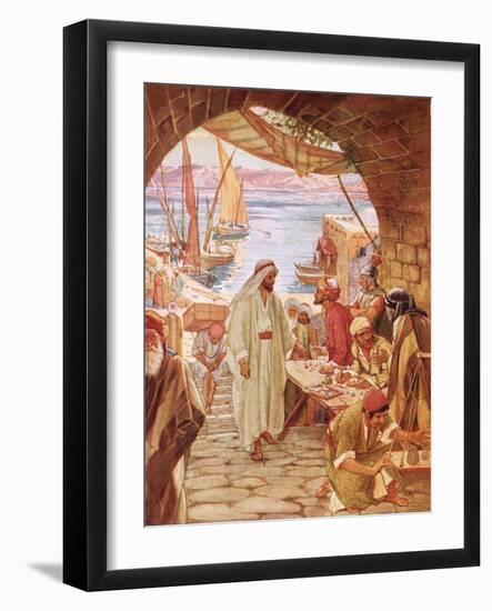 Jesus Commanding Matthew, the Publican, to Follow Him-William Brassey Hole-Framed Giclee Print