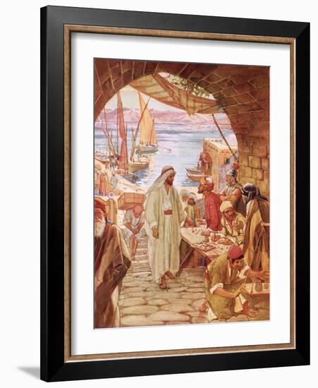 Jesus Commanding Matthew, the Publican, to Follow Him-William Brassey Hole-Framed Giclee Print