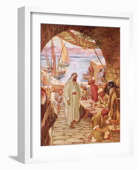 Jesus Commanding Matthew, the Publican, to Follow Him-William Brassey Hole-Framed Giclee Print