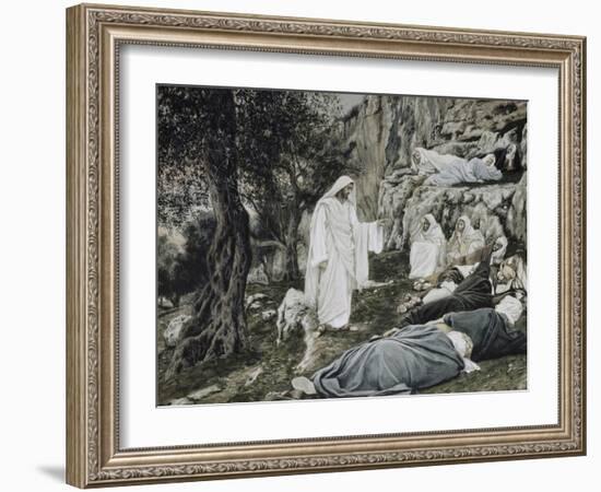 Jesus Commands His Disciples to Rest-James Tissot-Framed Giclee Print