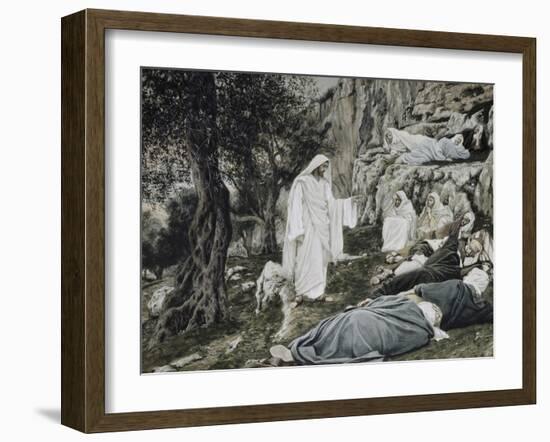 Jesus Commands His Disciples to Rest-James Tissot-Framed Giclee Print