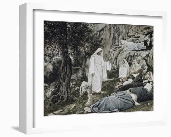 Jesus Commands His Disciples to Rest-James Tissot-Framed Giclee Print