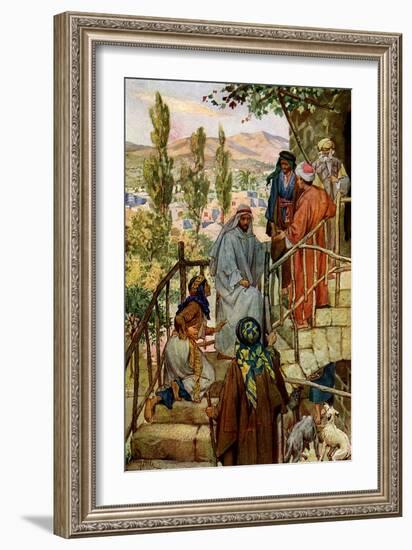 Jesus cures the possessed daughter of a Canaanite - Bible-William Brassey Hole-Framed Giclee Print