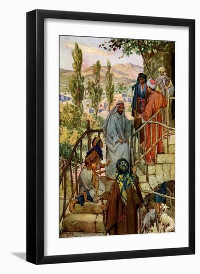 Jesus cures the possessed daughter of a Canaanite - Bible-William Brassey Hole-Framed Giclee Print