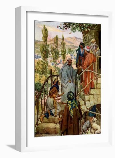 Jesus cures the possessed daughter of a Canaanite - Bible-William Brassey Hole-Framed Giclee Print