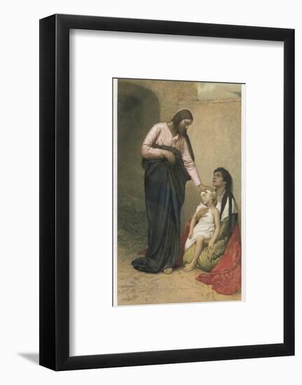 Jesus Depicted as a Healer-Gabriel Max-Framed Photographic Print