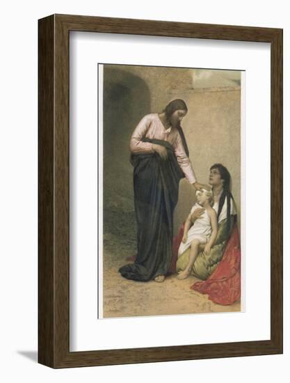 Jesus Depicted as a Healer-Gabriel Max-Framed Photographic Print