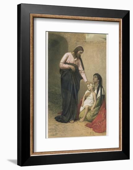 Jesus Depicted as a Healer-Gabriel Max-Framed Photographic Print