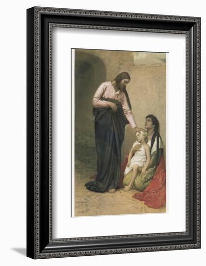 Jesus Depicted as a Healer-Gabriel Max-Framed Photographic Print