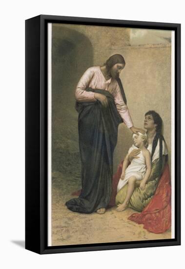 Jesus Depicted as a Healer-Gabriel Max-Framed Premier Image Canvas