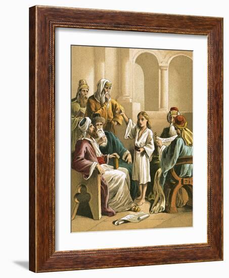 Jesus Disputing with the Doctors-English-Framed Giclee Print