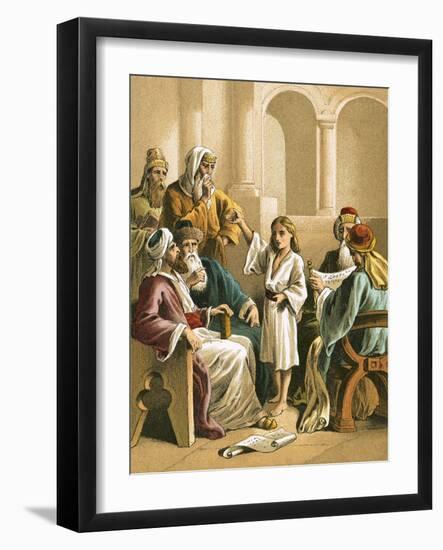 Jesus Disputing with the Doctors-English-Framed Giclee Print