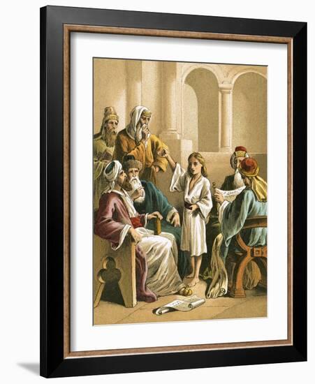 Jesus Disputing with the Doctors-English-Framed Giclee Print