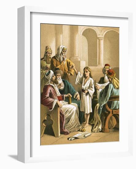 Jesus Disputing with the Doctors-English-Framed Giclee Print