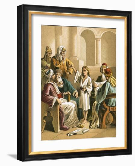 Jesus Disputing with the Doctors-English-Framed Giclee Print