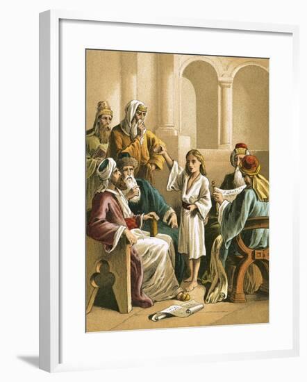 Jesus Disputing with the Doctors-English-Framed Giclee Print